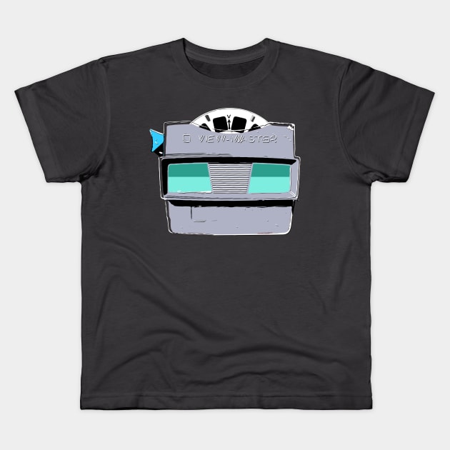 View-Master in Soft Gray and Seafoam Green Kids T-Shirt by callingtomorrow